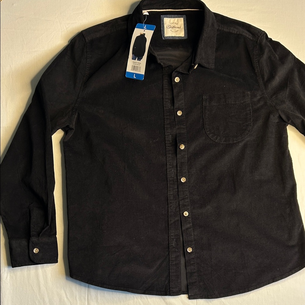 Women’s Black Corduroy Shirt size L